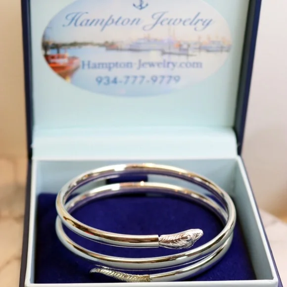 🆕 Sterling Silver Snake Wraparound Bracelet